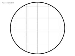 fiche pour compléter un quadrillage en dehors du rond