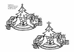 fiche de Noël pour trouver des différences entre 2 images