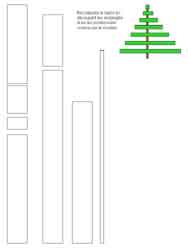 sapin à reconstituer avec 7 rectangles de différentes tailles à ordonner