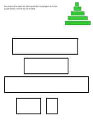 sapin à reconstituer avec 5 rectangles de différentes tailles à ordonner