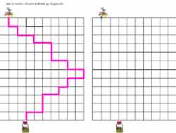 fiche pour suivre un chemin avec un lapin de Pâques