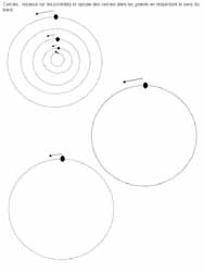 fiche avec ronds de plus en plus petits à faire dans un cercle