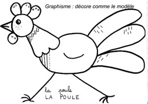 poule à décorer