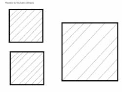 fiche pour compléter des lignes obliques en dehors des carrés