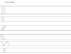 fiche avec des lignes verticales, horizontales, et obliques