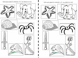 fiche pour distinguer les mots qui commencent par é