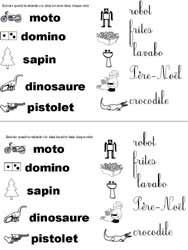 fiche pour entourer la lettre o dans des mots