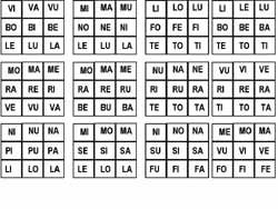 fiche pour jouer au loto des syllabes