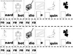 fiche de lecture pour trouver la syllabe manquante