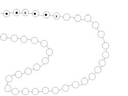 fiche de math ou l'enfant doit réaliser une alternance de rythmes en coloriant de différentes couleurs selon les motifs dans les perles