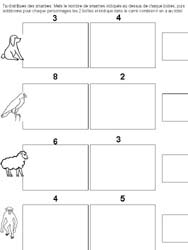 fiche de mathématiques ou il faut dessiner des smarties et les additionner