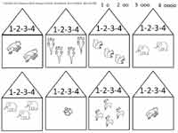 fiche de dénombrement pour compter jusqu'à 4