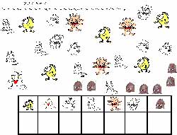 fiche de dénombrement pour compter des monstres et indiquer leur quantité dans un tableau