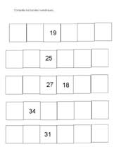 fiche de mathématiques pour completer une bande numérique