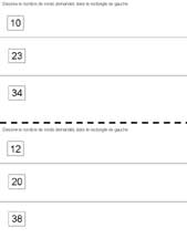 fiche de mathématiques pour dessiner les points correspondant au nombre jusqu'à 39 indiqué sur une étiquette