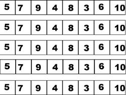 fiche de math pour remettre des nombres dans le bon ordre de 3 à 10