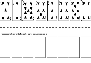 fiche de math pour remettre des cartes dans le bon ordre de 2 à 10