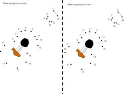 fiche de guitare avec des points à relier