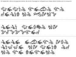 fiche de math avec une phrase en lettres codées à decripter