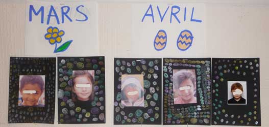 portraits des enfants qui ont leur anniversaire en mars et en avril