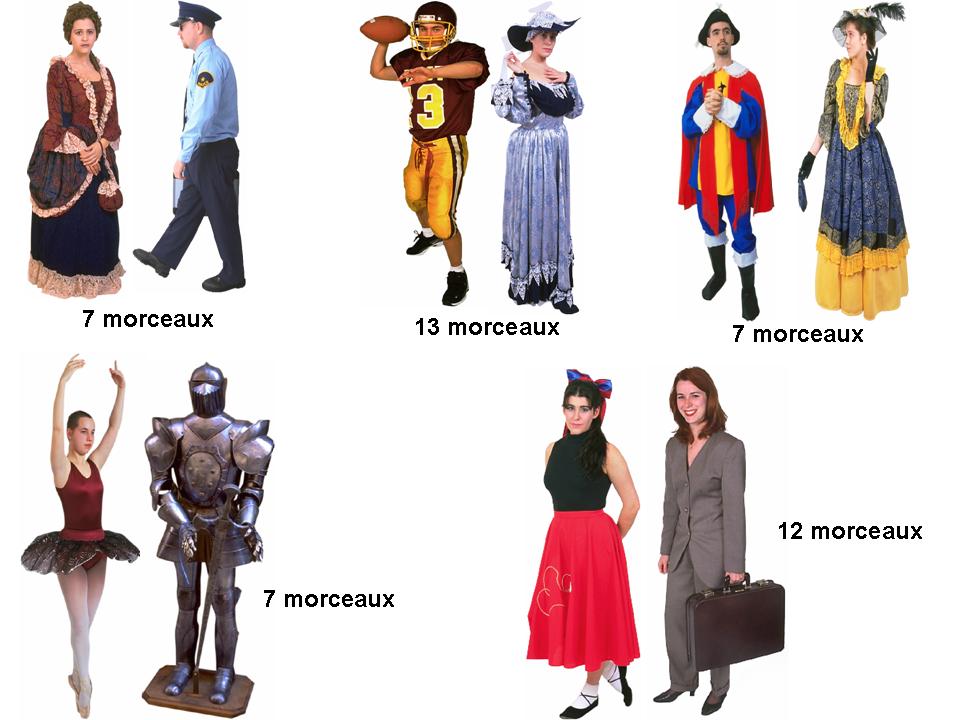 image montrant différents personnages pour faire des puzzles de 7 à 13 morceaux