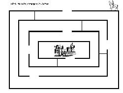 labyrinthe de niveau moyen avec un château