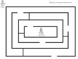 labyrinthe de niveau moyen avec un roi