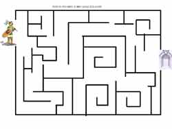 labyrinthe de niveau moyen avec un chevalier