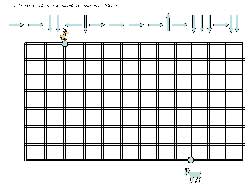 fiche pour suivre un chemin fléché sur un quadrillage avec une chèvre