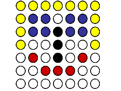 modèle à réaliser en coloriant des ronds