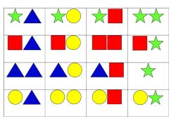 images pour tableau à double entrée avec objets de 16 cases