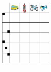 tableau à double entrée avec objets et positions de 16 cases