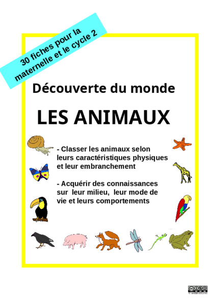 fichier de découverte du monde sur les animaux