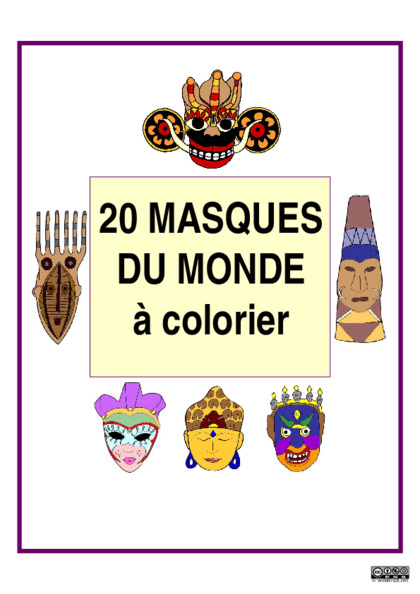 fichier de 20 masques à colorier