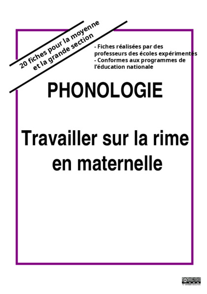 fichier de pour travailler sur les rimes en maternelle