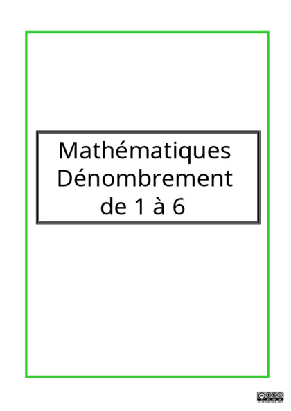 fichier pour dénombrer de 1 à 6