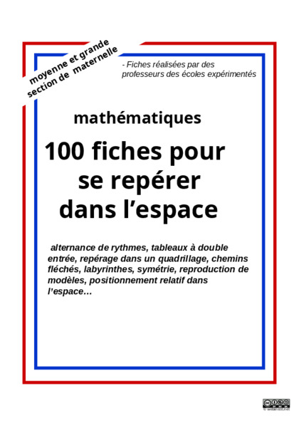 fichier de 100 fiches pour se repérer dans l'espace