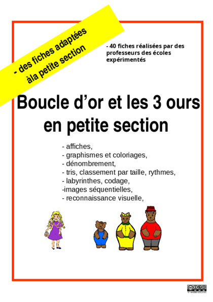 fichier pour la petite et la moyenne section à partir du conte de Boucle d'or